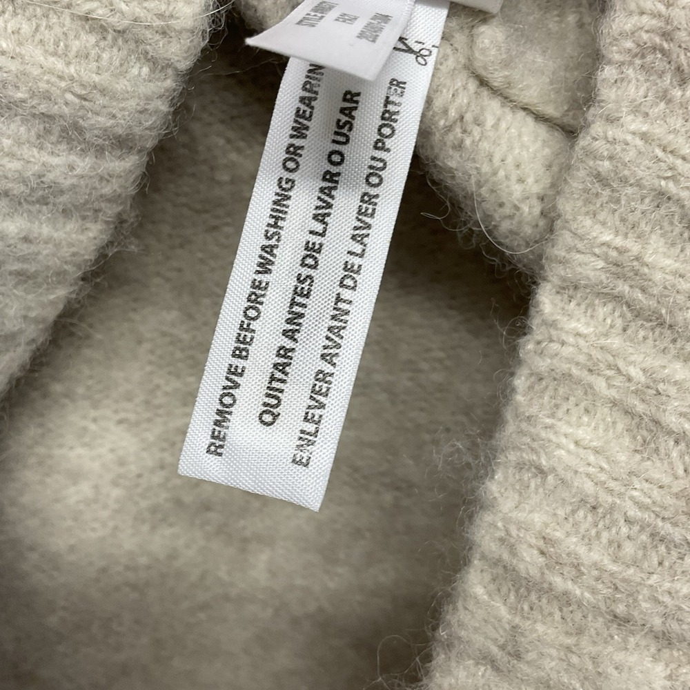 Madewell Womens Sweater Size Medium M‎ Wilmington Hoodie Oatmeal/Off White - Picture 7 of 12